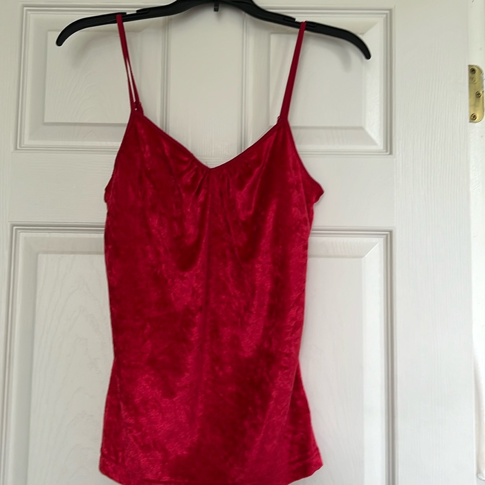 Personal Identity Ruby Red Velour Cami – Junior Medium